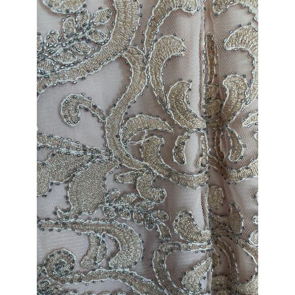 NWT Lulu's Poppin' Champagne Blush Pink Fringe Sleeveless Dress Women's Size Sm - Picture 6 of 7